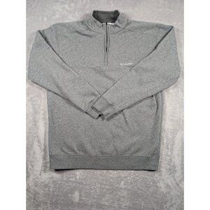 Columbia Sweater Mens Size Large Gray Fleece Lined Casual Outdoor Modern